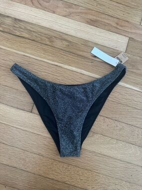 Victoria’s Secret PINK Swim Black Shimmer Bikini Bottoms